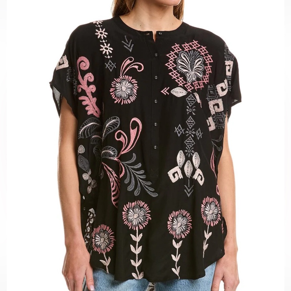 Johnny Was Silk BELLANIA PONCHO, XL